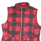 ST JOHNS BAY Mens Red & Black Quilted Puffer Jacket M Polyester Blend Zip
