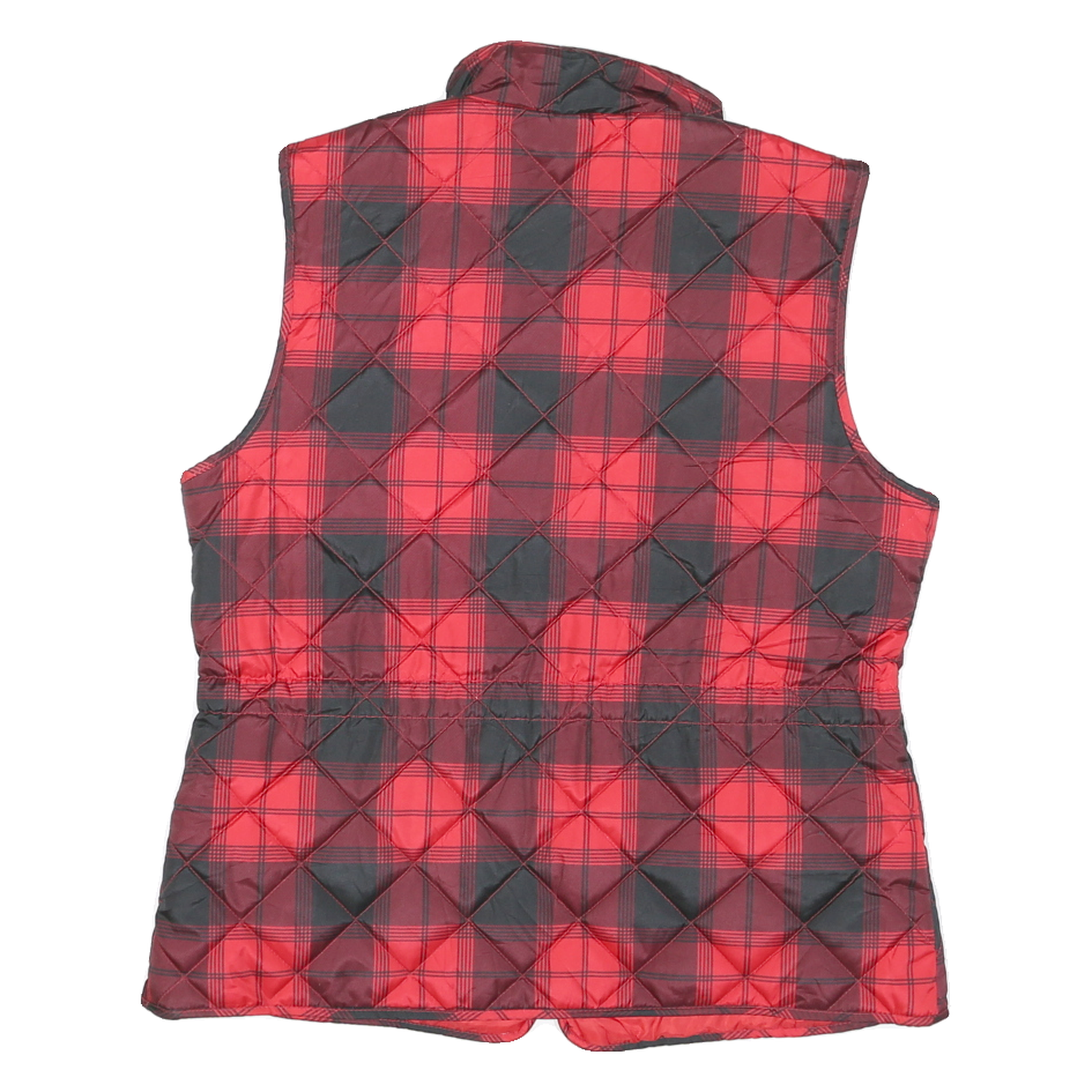 ST JOHNS BAY Mens Red & Black Quilted Puffer Jacket M Polyester Blend Zip
