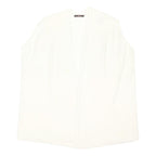 REISS Womens White Plain Wool Jumper V Neck Regular M Soft Comfortable Stylish