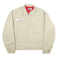 BIG MAC Mens Beige Workwear Jacket L Polyester Blend Zip Plain Durable