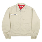BIG MAC Mens Beige Workwear Jacket L Polyester Blend Zip Plain Durable