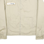 BIG MAC Mens Beige Workwear Jacket L Polyester Blend Zip Plain Durable
