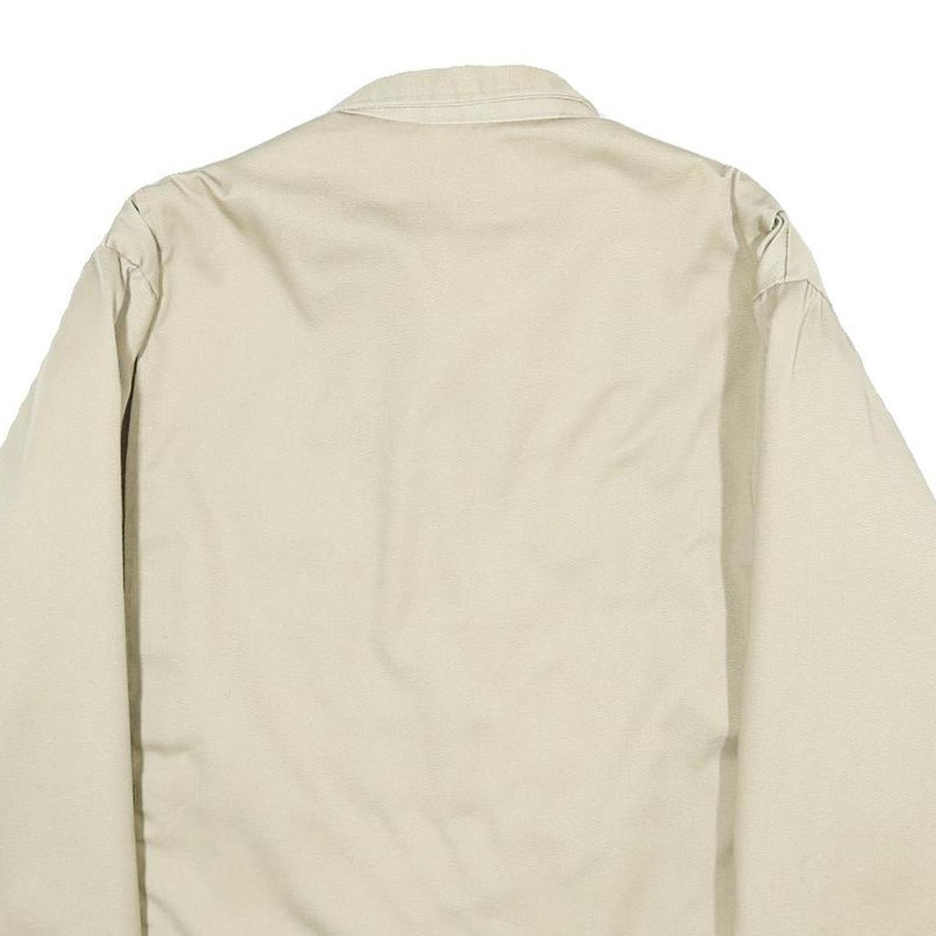 BIG MAC Mens Beige Workwear Jacket L Polyester Blend Zip Plain Durable