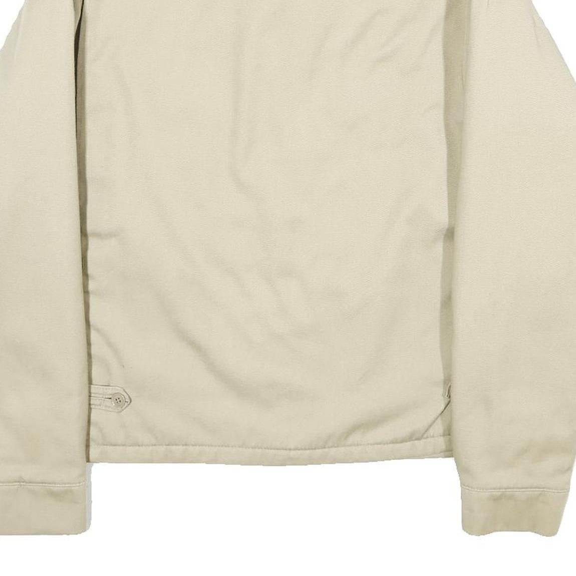 BIG MAC Mens Beige Workwear Jacket L Polyester Blend Zip Plain Durable