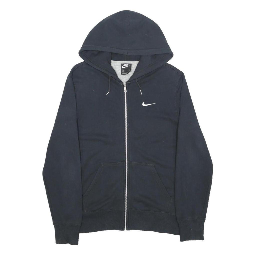 NIKE Mens Black Zip Hoodie M Classic Cotton Blend Casual Activewear