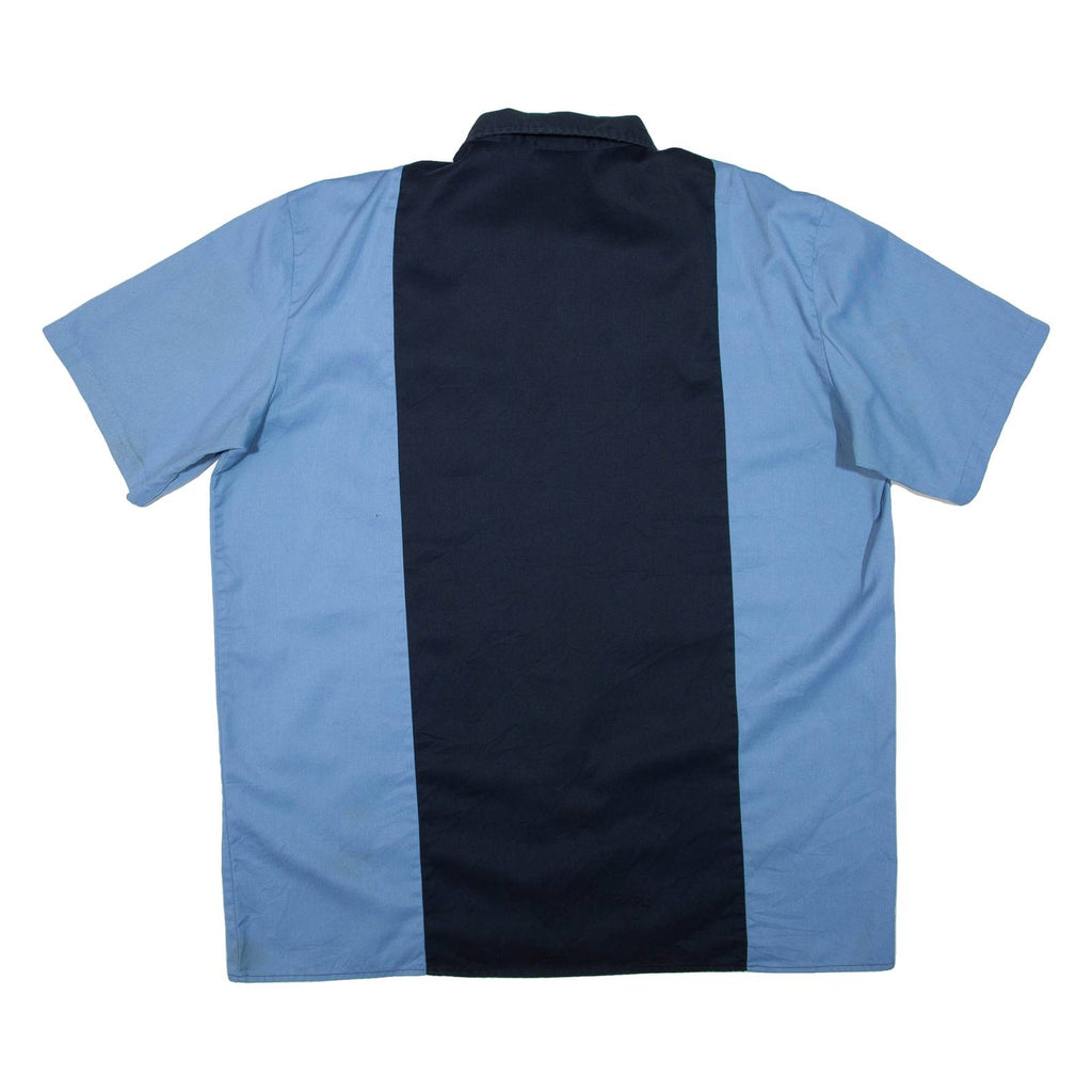 DICKIES Mens Plain Shirt Blue Colourblock 2XL