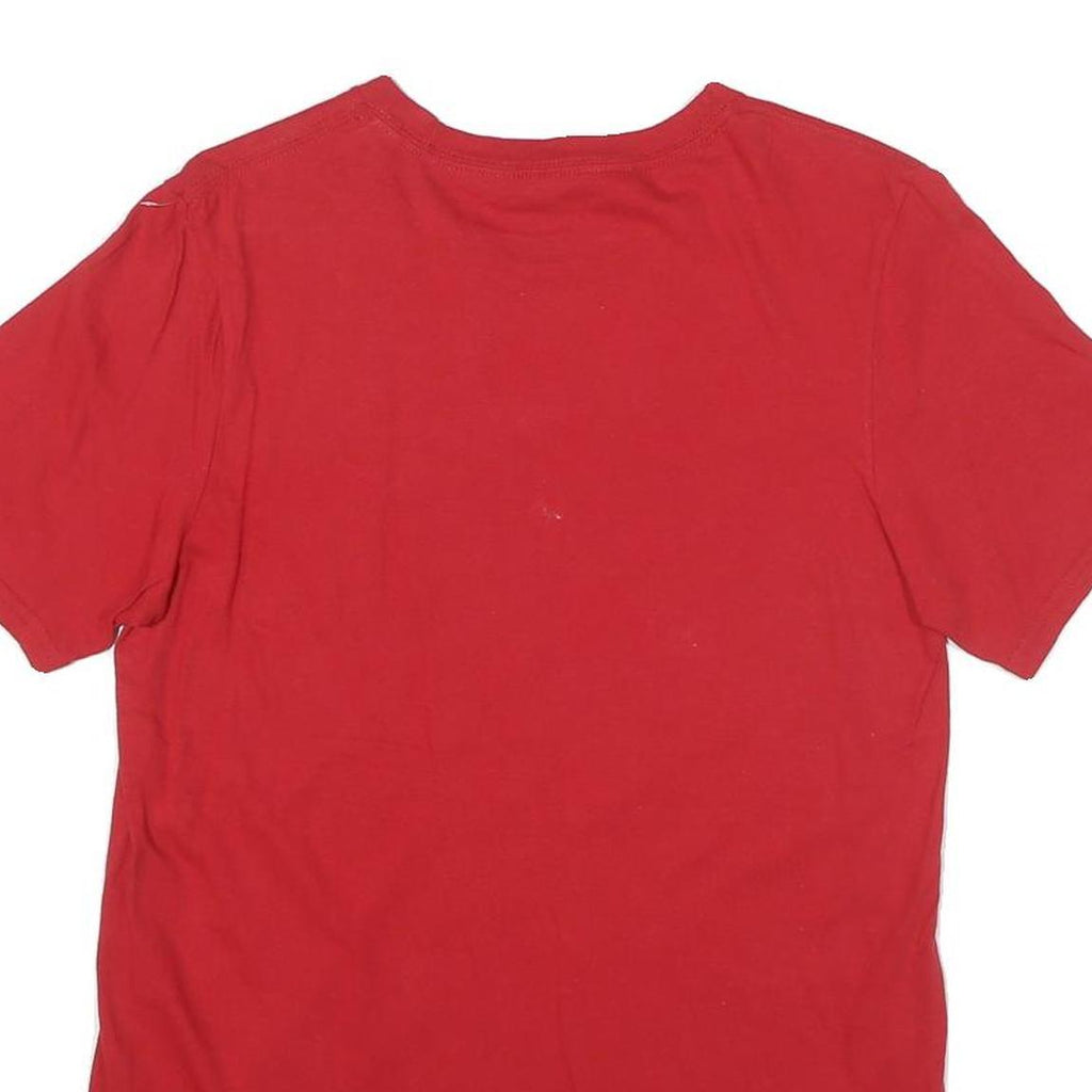 ADIDAS Mens Red Fresno State Athletics Graphic T-Shirt S Short Sleeve Crew Neck