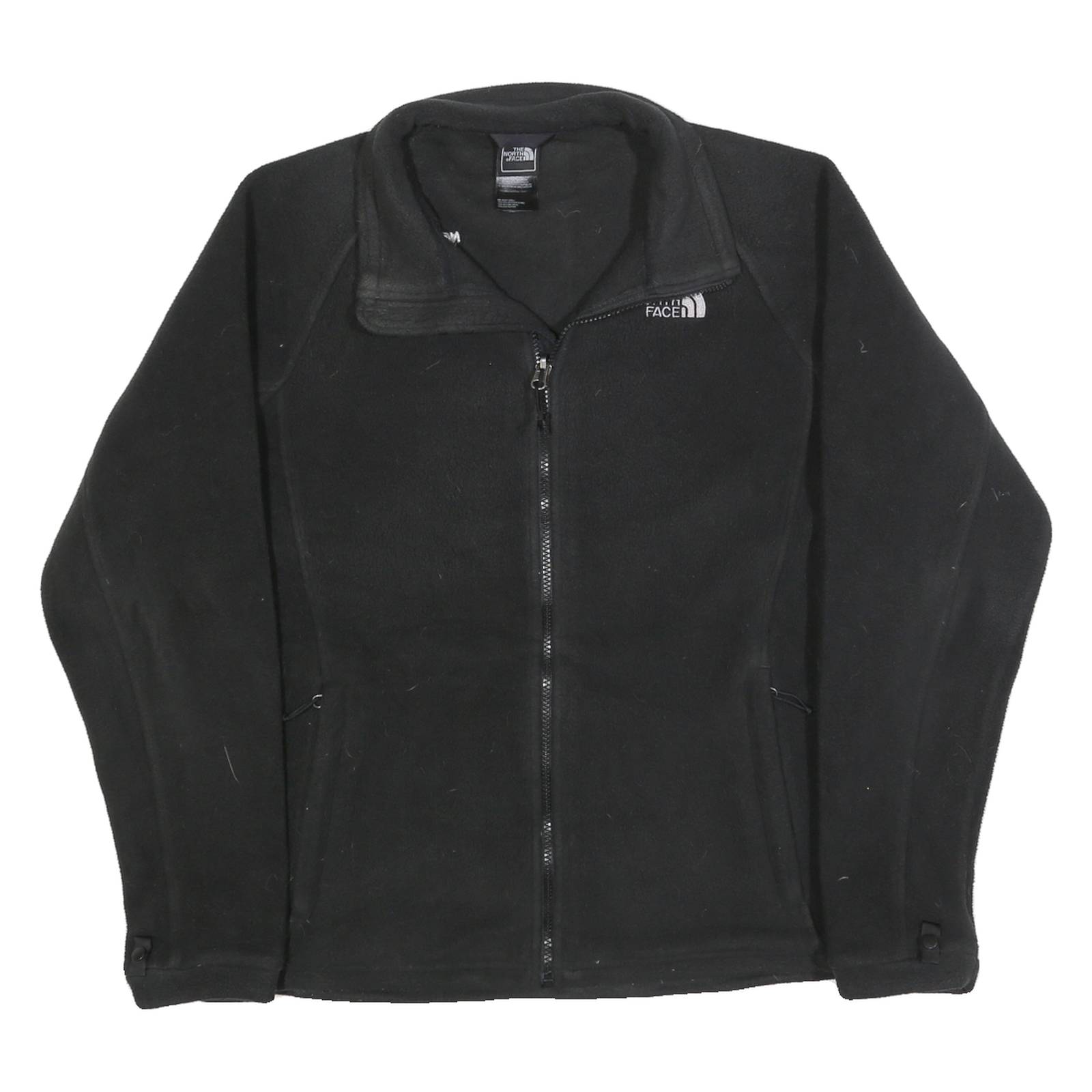 THE NORTH FACE Womens Black Zip Jacket L Polyester Plain Lightweight Outdoor