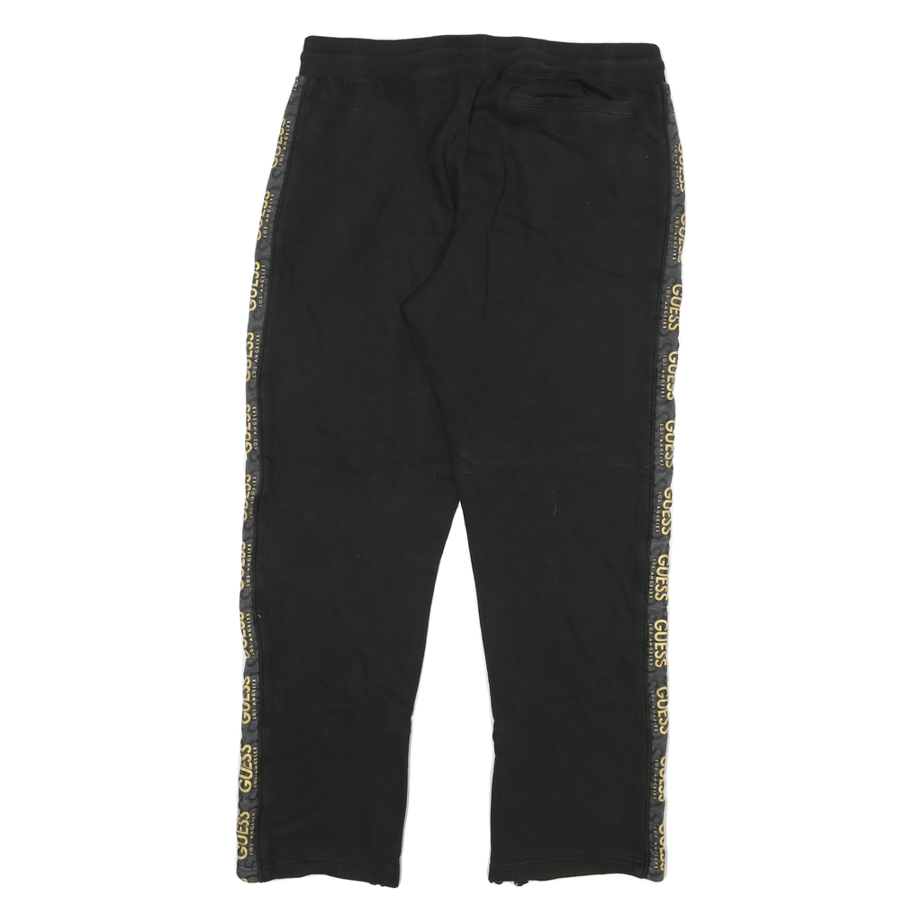 GUESS Mens Joggers Black Stripe Logo Tape Slim Tapered M W32 L29
