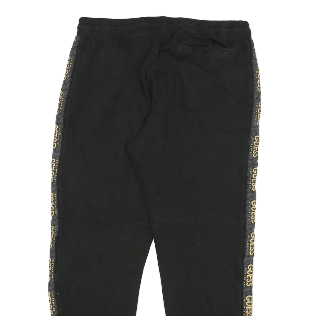 GUESS Mens Joggers Black Stripe Logo Tape Slim Tapered M W32 L29