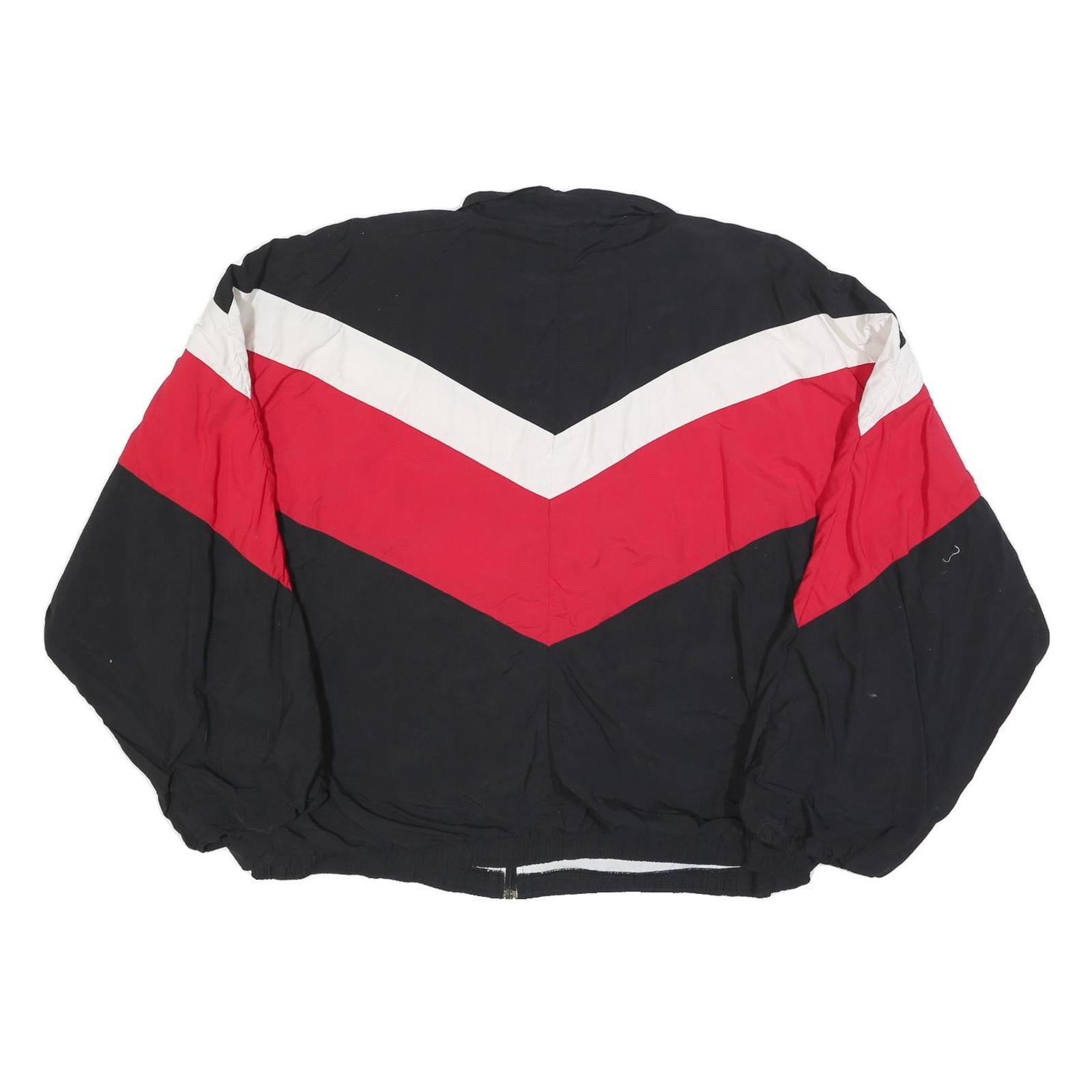 GURU GEAR Mens Black & Red Nylon Zip Jacket 2XL Casual Outerwear Sportswear