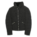 ZARA Womens Black Bomber Jacket S Polyester Zip Plain Lightweight Casual