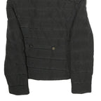 ZARA Womens Black Bomber Jacket S Polyester Zip Plain Lightweight Casual