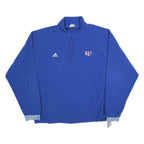 ADIDAS Mens Blue KU Patterned Pullover Jumper Crew Neck Polyester 2XL Sportswear