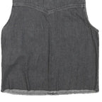 LEVI'S Womens Black Denim Sleeveless Button Jacket S Cotton Blend Classic