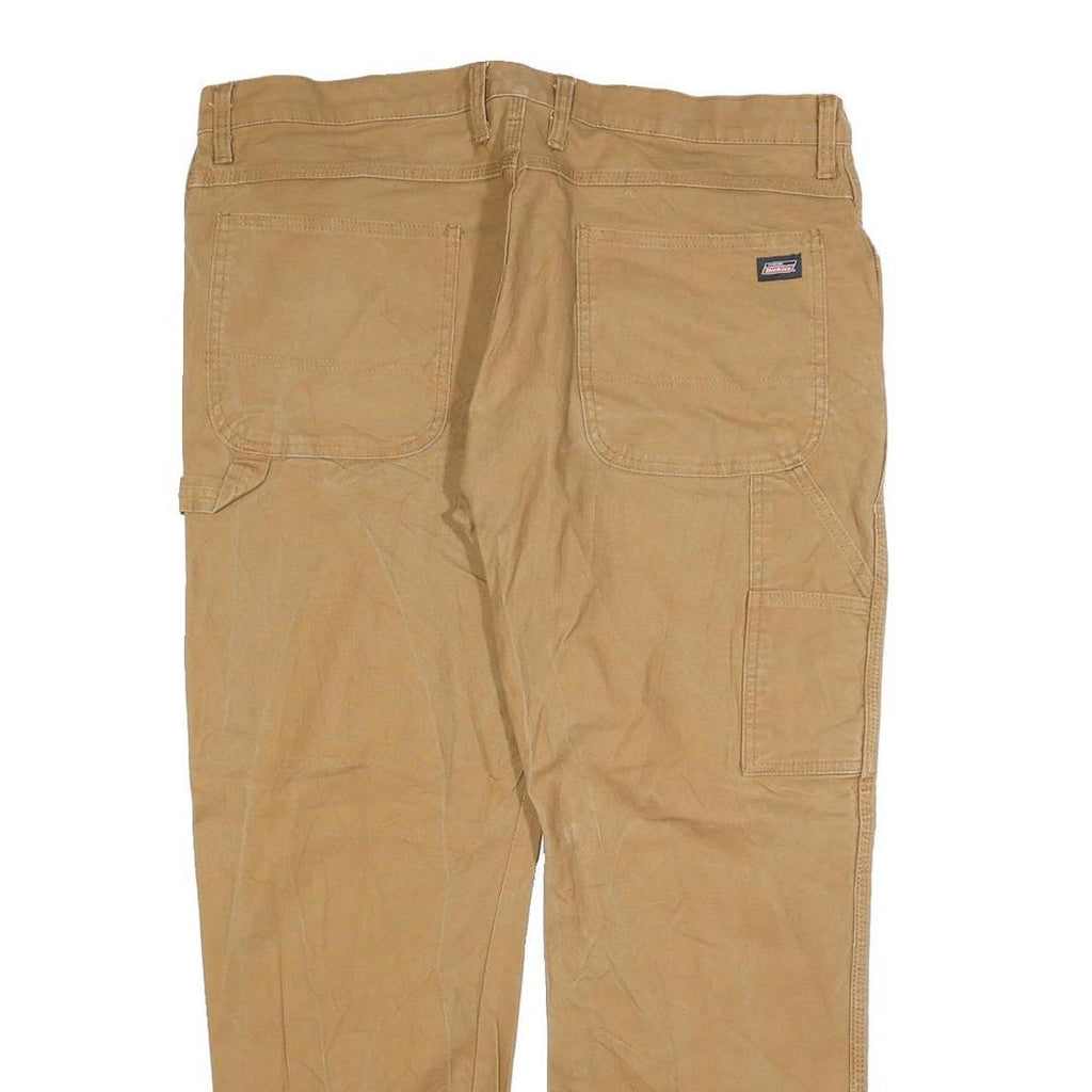 DICKIES Mens Regular Fit Beige Jeans Cotton Blend W38 L30 Workwear Casual