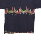 ISLAND COLLECTION Mens Navy Blue Rayon Hawaiian Shirt XL Vintage Surf Cars