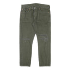 LEVI'S 501CT Womens Jeans Green Regular Straight Denim W31 L27 Button Closure