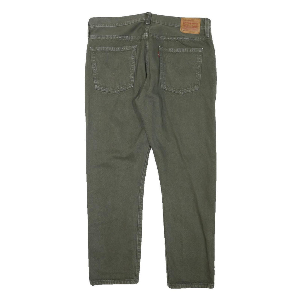 LEVI'S 501CT Womens Jeans Green Regular Straight Denim W31 L27 Button Closure