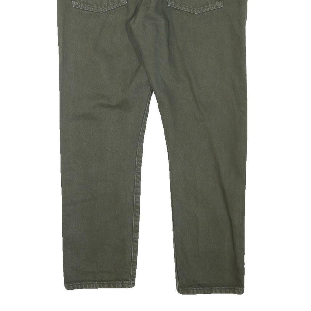 LEVI'S 501CT Womens Jeans Green Regular Straight Denim W31 L27 Button Closure