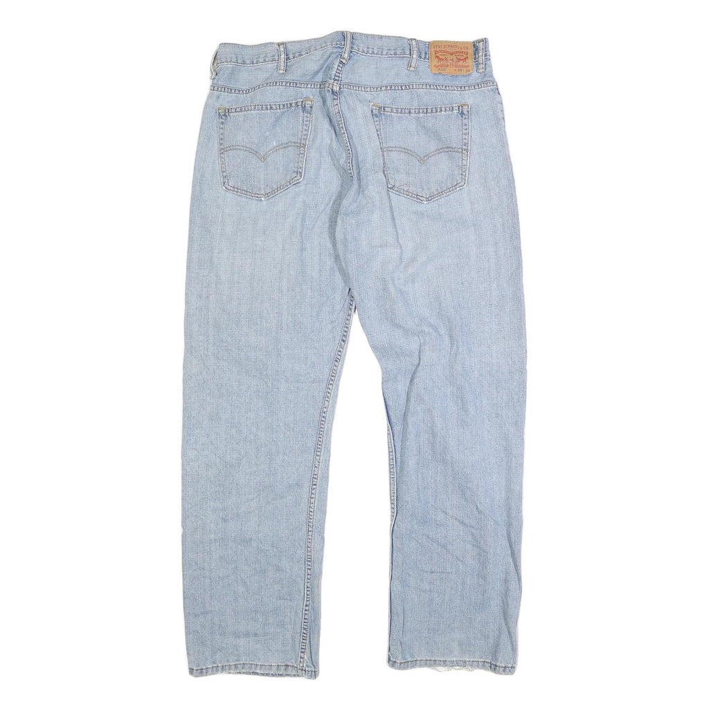 LEVI'S 569 Mens Jeans Blue Classic Straight Denim Light W38 L32 Zip Cotton Blend