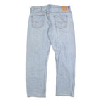 LEVI'S 569 Mens Jeans Blue Classic Straight Denim Light W38 L32 Zip Cotton Blend