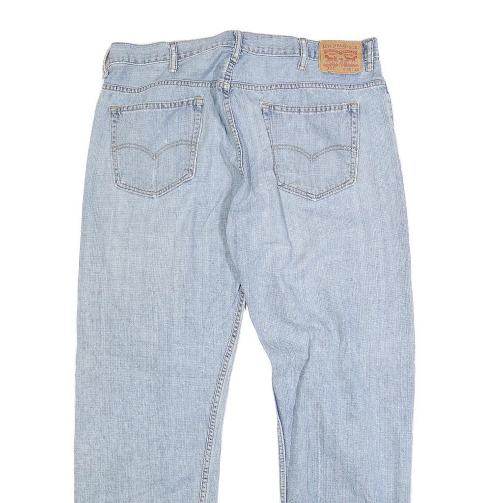 LEVI'S 569 Mens Jeans Blue Classic Straight Denim Light W38 L32 Zip Cotton Blend