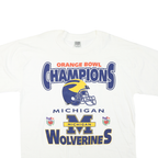 SILVER MOUNTAIN Mens White Michigan Orange Bowl Champions Graphic T-Shirt XL