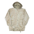 KARIZMA Womens Beige Polyester Blend Hooded Jacket M Zip Plain Casual Outerwear