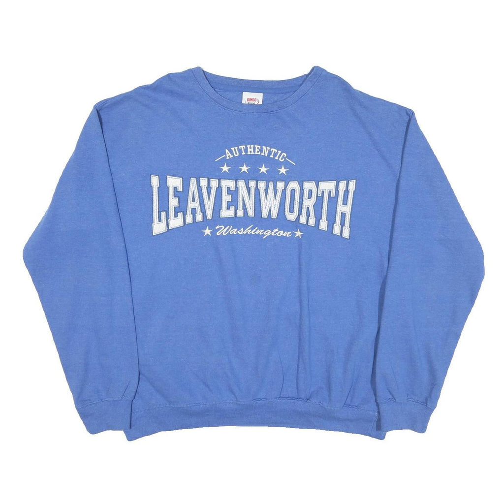 DIMCO Mens Blue Authentic Leavenworth Washington Crew Neck XL Cotton Blend