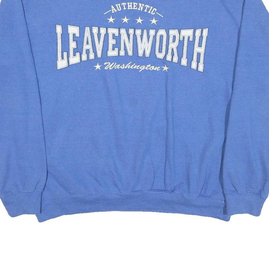 DIMCO Mens Blue Authentic Leavenworth Washington Crew Neck XL Cotton Blend