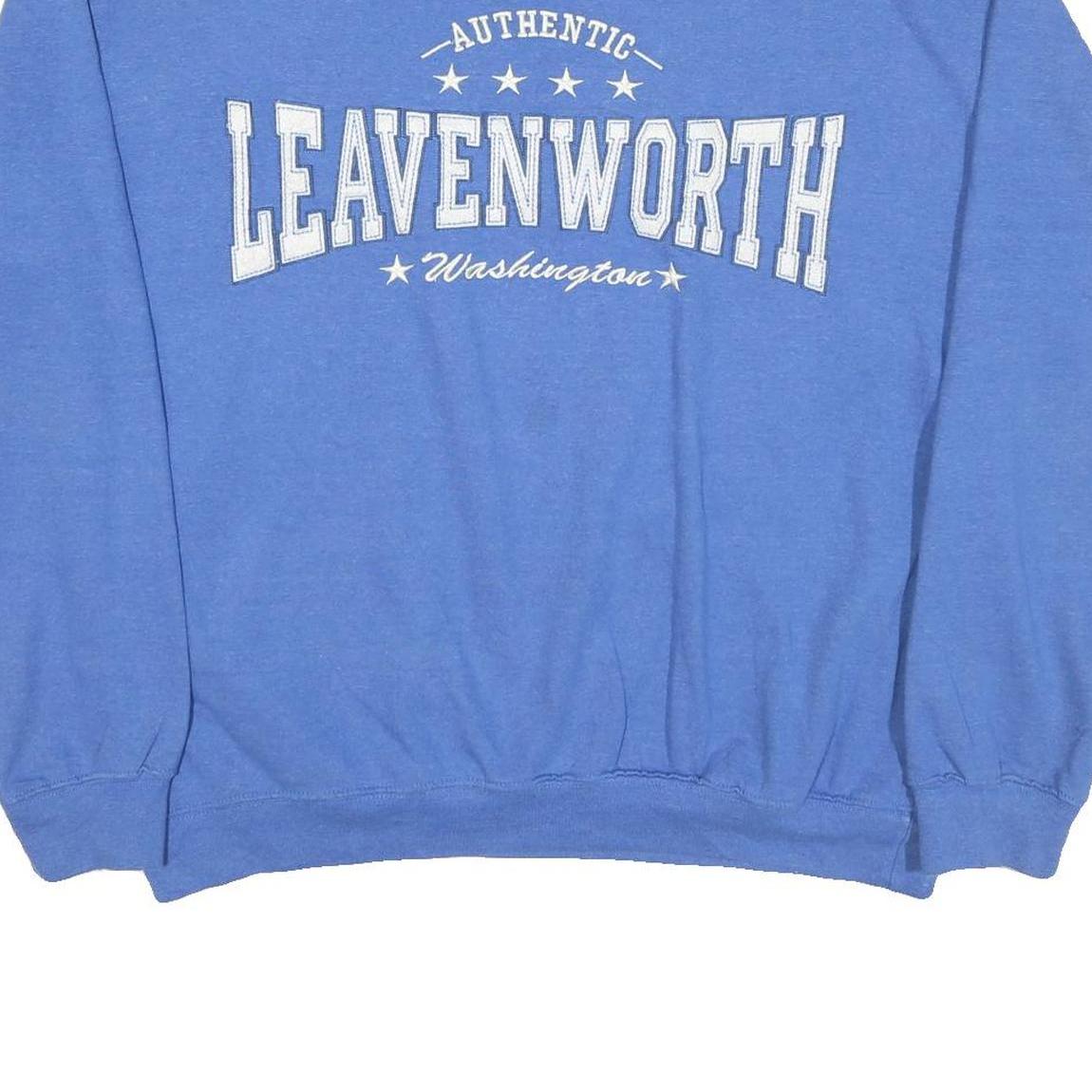 DIMCO Mens Blue Authentic Leavenworth Washington Crew Neck XL Cotton Blend