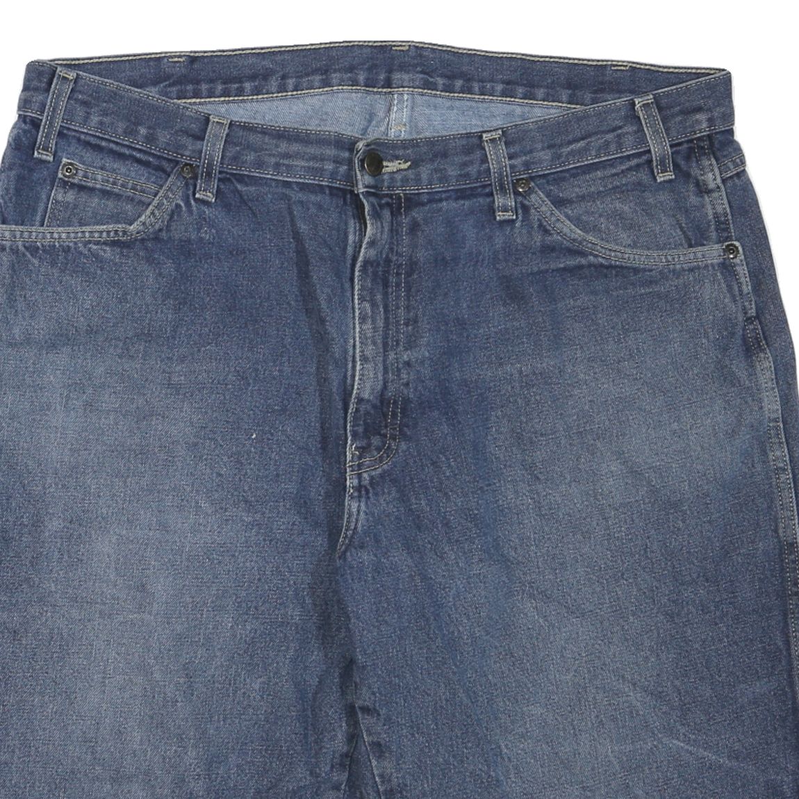 DICKIES Mens Denim Blue Casual Loose XL W40 Cotton Blend Workwear Shorts