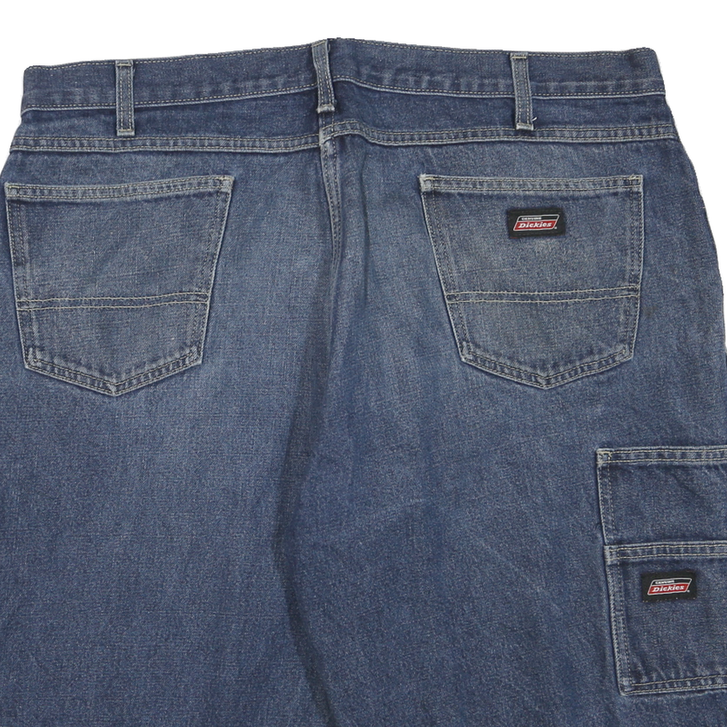 DICKIES Mens Denim Blue Casual Loose XL W40 Cotton Blend Workwear Shorts