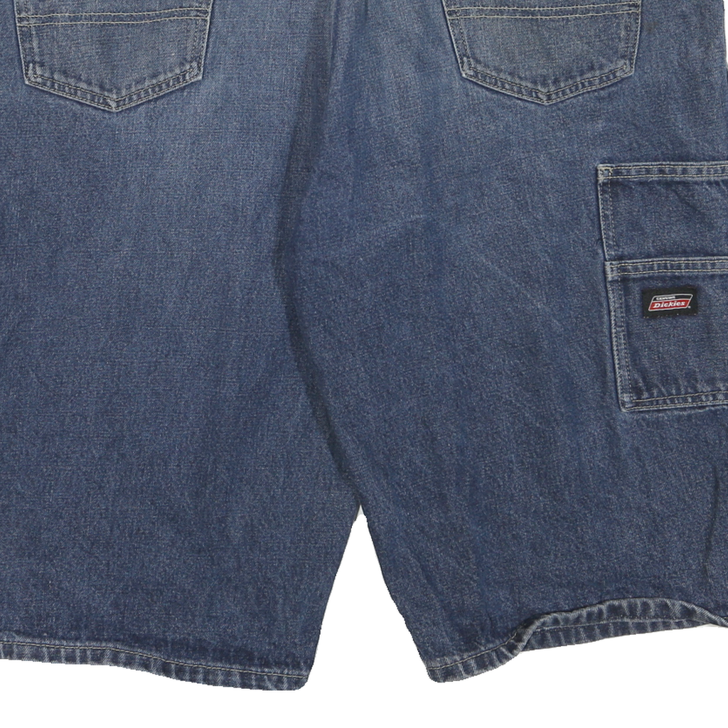 DICKIES Mens Denim Blue Casual Loose XL W40 Cotton Blend Workwear Shorts