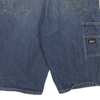 DICKIES Mens Denim Blue Casual Loose XL W40 Cotton Blend Workwear Shorts