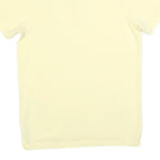 TOMMY HILFIGER Mens Yellow Short Sleeve Plain Polo Shirt M Cotton Blend Casual