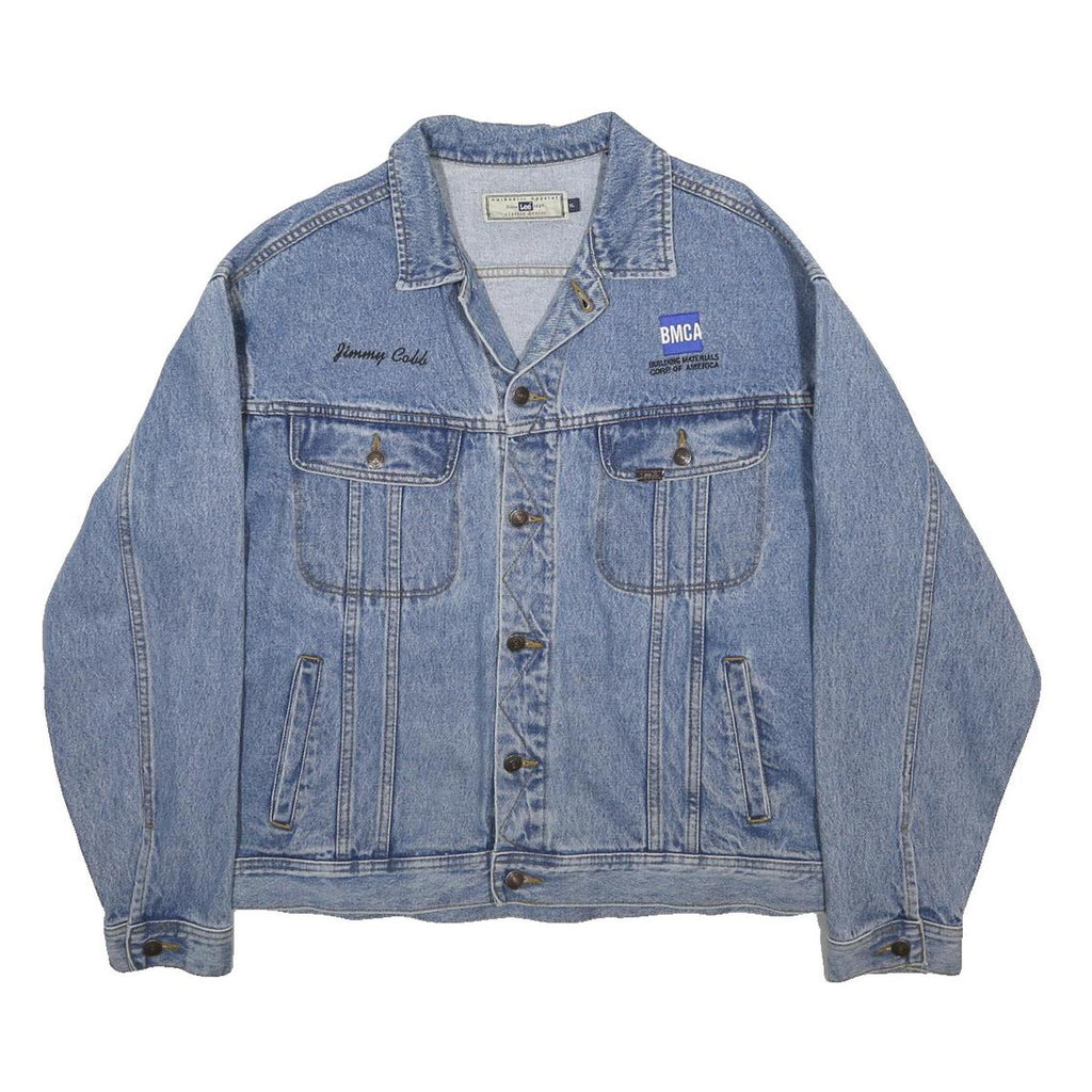 LEE Mens Blue Denim Jacket XL Cotton Classic Button Closure Casual Wear