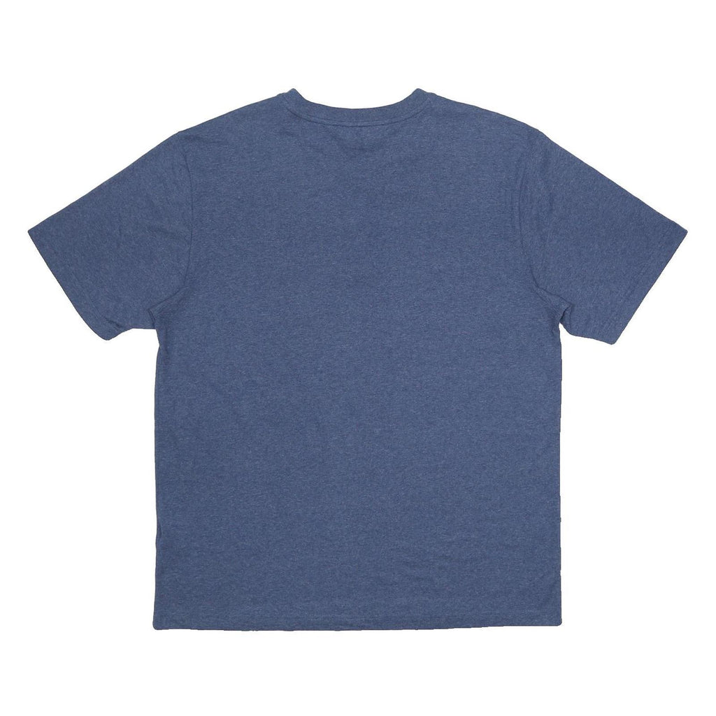 CARHARTT Mens Blue Henley T-Shirt L Short Sleeve Round Neck Pocket Cotton Blend