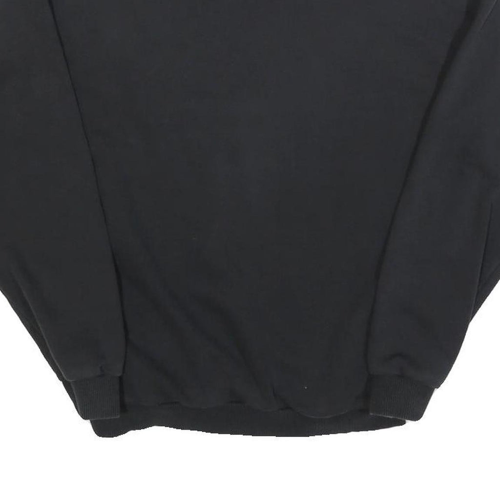 ADIDAS Womens Black Crew Neck UK 6 Sweatshirt Cotton Blend Casual Pullover