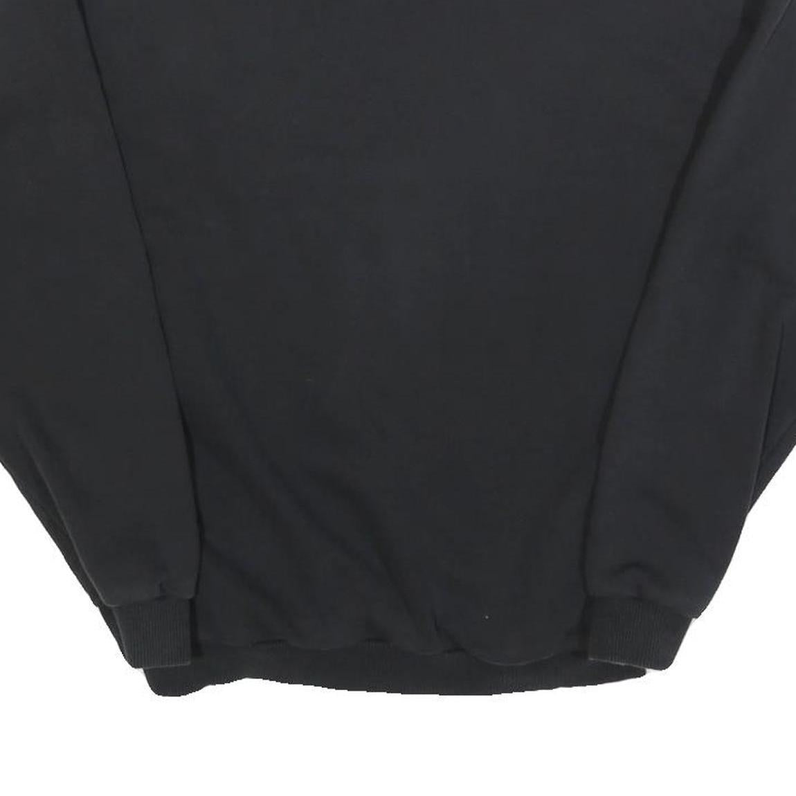 ADIDAS Womens Black Crew Neck UK 6 Sweatshirt Cotton Blend Casual Pullover