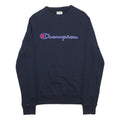 CHAMPION Mens Blue Crew Neck S Cotton Blend Casual Sweatshirt