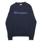 CHAMPION Mens Blue Crew Neck S Cotton Blend Casual Sweatshirt