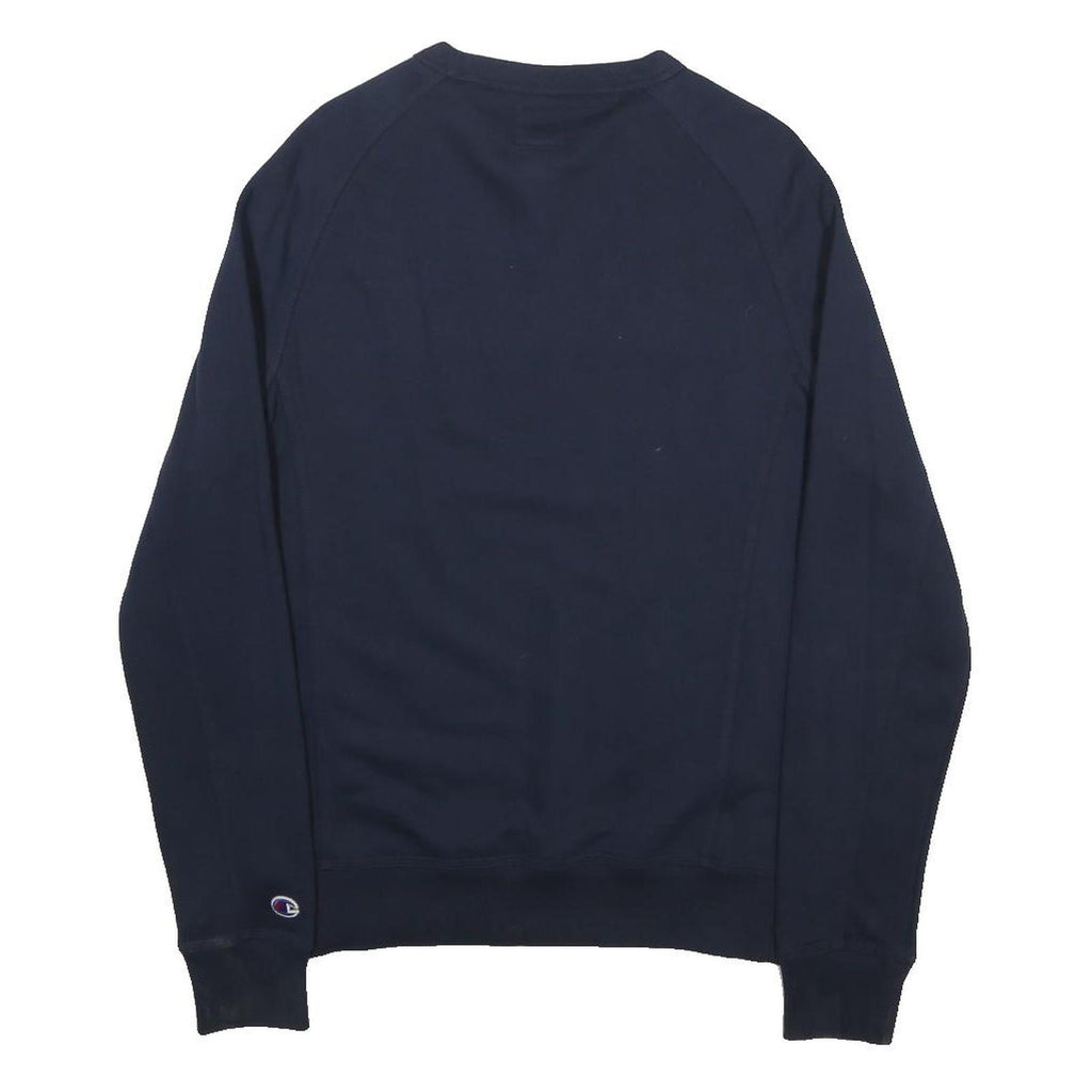 CHAMPION Mens Blue Crew Neck S Cotton Blend Casual Sweatshirt