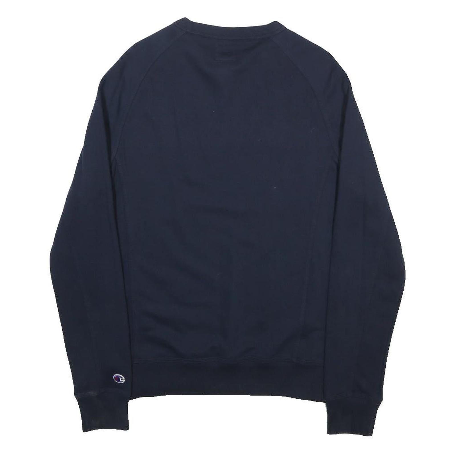 CHAMPION Mens Blue Crew Neck S Cotton Blend Casual Sweatshirt