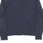 TOMMY HILFIGER Womens Navy Plain Jumper V-Neck Basic Knit M Cotton Blend
