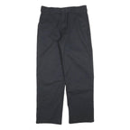 DICKIES Mens Cotton Blend Black Regular Straight Trousers W34 L32 Workwear