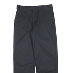 DICKIES Mens Cotton Blend Black Regular Straight Trousers W34 L32 Workwear