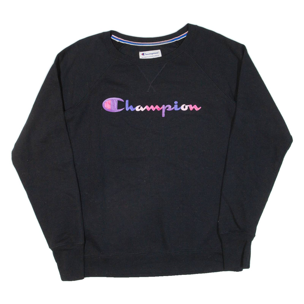 CHAMPION Womens Sweatshirt Black L