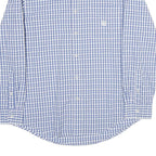 CHAPS Mens Blue Check Shirt M Classic Cotton Button Down Long Sleeve Casual